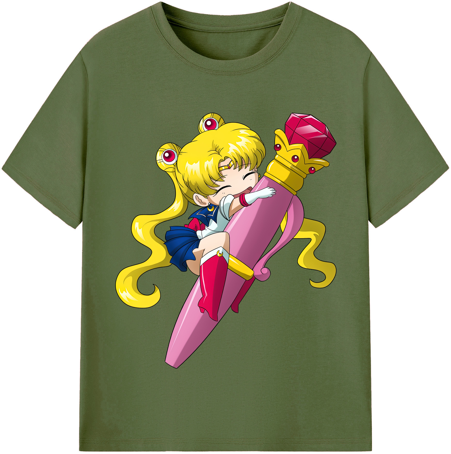 （画像用） 美少女戦士セーラームーン 月野 うさぎ つきの うさぎ Sailor Moon Tsukino Usagi 綿100％半袖Tシャツ（フロントプリント）
